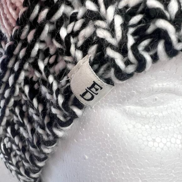 ED by Ellen Degeneres SChunky Knit Happy Beanie Hat OSFA - Picture 3 of 7